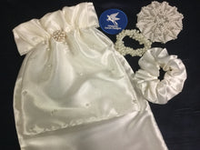 HHD ‘Lilly’ Dressage Euro Stock Tie in Ivory Cream with Gold Pearls