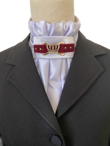HHD Dressage Euro Stock Tie ‘Queen ’ Burgundy Rose Gold