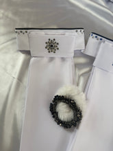 HHD Dressage Plastron Stock Tie ‘Serena’ in Black with Swarovski Crystals