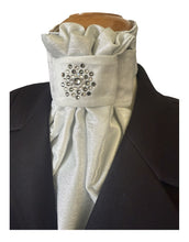 HHD Dressage Euro Equestrian Stock Tie ‘Queen’ Shimmer Satin with Swarovski Crystals