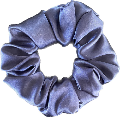 HHD Dressage Show Rider Hair Scrunchie Navy Blue Satin