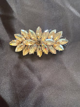 HHD Stunning Amber, Pewter or Clear Crystal Brooch Pin