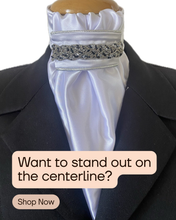 HHD Dressage Euro  Stock Tie ‘ Nancy’ in Black & Silver