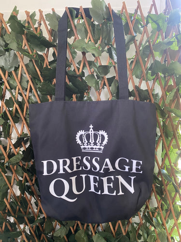 Dressage Queen Black Tote Bag
