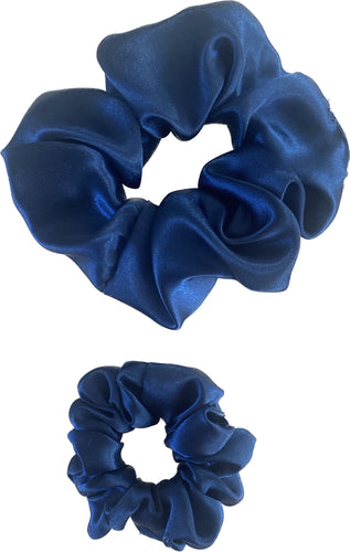 HHD Satin Scrunchie Midnight Blue