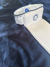 HHD Dressage Plastron Stock Tie ‘Serena’ in Navy Blue with Swarovski Crystals