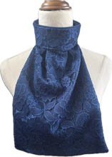 HHD Dressage Euro Stock Tie ‘Helena’ in Navy Blue Lace