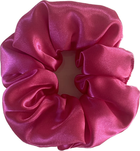 HHD Hot Pink Satin Hair Scrunchie