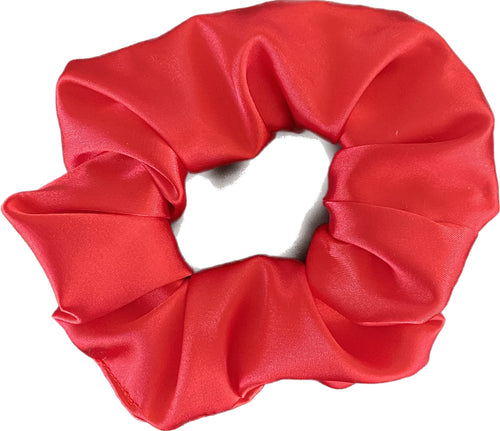 Dressage Show Hair Red Satin Scrunchie