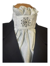HHD Dressage Euro Equestrian Stock Tie ‘Queen’ Shimmer Satin with Swarovski Crystals