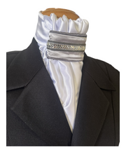 HHD Dressage Euro Stock Tie ‘Nancy’ in Grey Pewter Mirror
