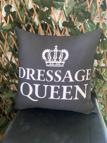 Dressage Queen Black & White Cushion