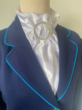 HHD Dressage Equestrian Stretch  Show Coat Jacket Navy Blue & Aqua