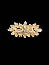 HHD Stunning Amber, Pewter or Clear Crystal Brooch Pin