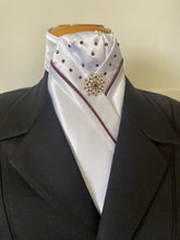 HHD Dressage Stock Tie in Burgundy with Swarovski Elements