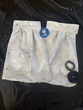 HHD Dressage Euro Stock Tie ‘Rosalea’ in White Embroidered Lace with Sequins