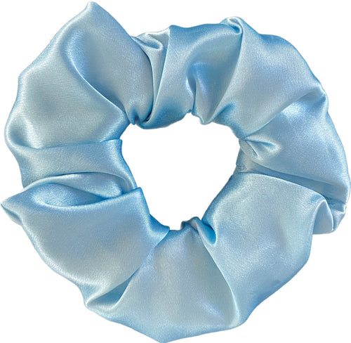 HHD Satin  Dressage Show Rider Scrunchie Sky Blue