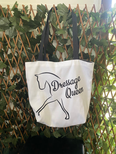 Dressage Queen White Tote Bag