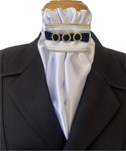 HHD Dressage Euro Stock Tie ‘Jane’ in Black & Gold