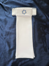 HHD Dressage Plastron Stock Tie ‘Serena’ in Navy Blue with Swarovski Crystals