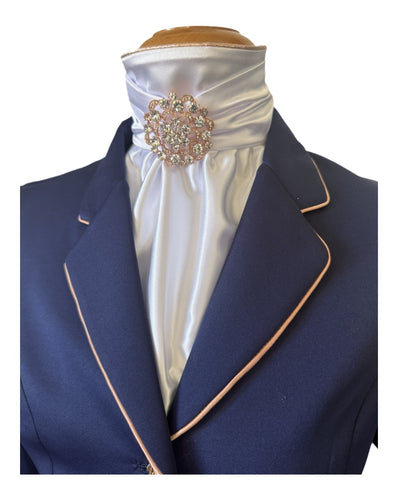 HHD Dressage Equestrian Euro Stock Tie ‘Stella’ in Rose Gold