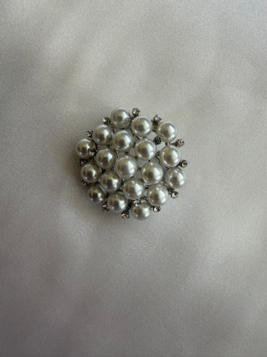 Pearl Rhinestone Gold or Silver Stock Pin