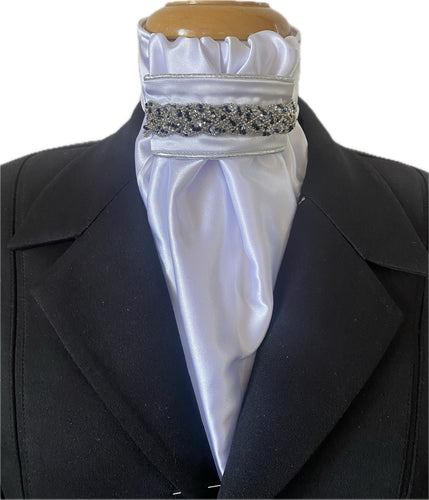 HHD Dressage Euro  Stock Tie ‘ Nancy’ in Black & Silver