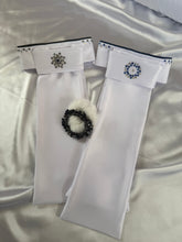 HHD Dressage Plastron Stock Tie ‘Serena’ in Black with Swarovski Crystals