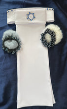 HHD Dressage Plastron Stock Tie ‘Serena’ in Navy Blue with Swarovski Crystals