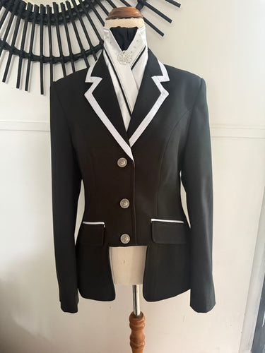 HHD Dressage Coat Black & White Cutaway