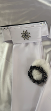 HHD Dressage Plastron Stock Tie ‘Serena’ in Black with Swarovski Crystals