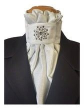 HHD Dressage Euro Equestrian Stock Tie ‘Queen’ Shimmer Satin with Swarovski Crystals
