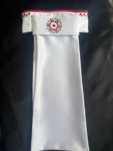 HHD Dressage Plastron Stock Tie ‘Serena’ in Black & Red with Swarovski Crystals