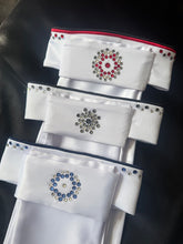 HHD Dressage Plastron Stock Tie ‘Serena’ in Black & Red with Swarovski Crystals