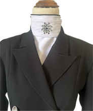 HHD Dressage Plastron Stock Tie ‘Serena’ in Black with Swarovski Crystals