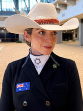 HHD Dressage Plastron Stock Tie ‘Serena’ in Navy Blue with Swarovski Crystals