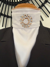 HHD Dressage Plastron Stock Tie ‘Serena’ in Rose Gold with Swarovski Crystals