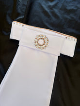 HHD Dressage Plastron Stock Tie ‘Serena’ in Rose Gold with Swarovski Crystals