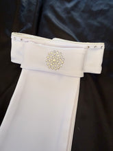HHD Dressage Plastron  Stock Tie ‘Serena’ in Silver with Swarovski Crystals