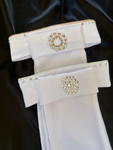 HHD Dressage Plastron  Stock Tie ‘Serena’ in Silver with Swarovski Crystals