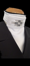 HHD Dressage Plastron Stock Tie ‘Serena’ in Black Graphite and Clear Swarovski Crystals