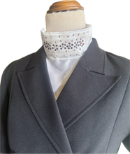 HHD Dressage Plastron Stock Tie ‘Anais’ AB and Plum Swarovski Crystals