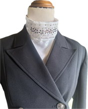 HHD Dressage Plastron Stock Tie ‘Anais’ AB and Plum Swarovski Crystals