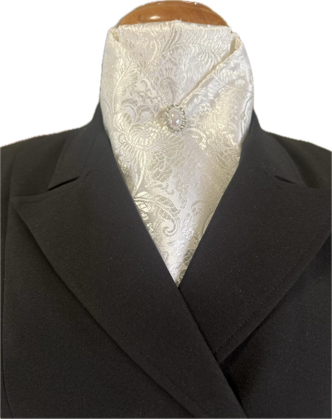 HHD ‘Clara’ Equestrian Dressage Stock Tie Embossed Satin
