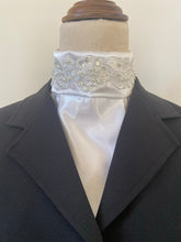HHD Ivory Euro Dressage  Stock Tie ‘Helena’ Pearls and Sequins