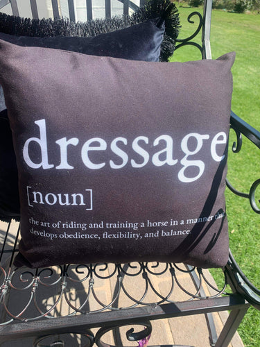 Dressage Noun Black Cushion