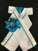 HHD  Dressage Show Rider Hair Scrunchie Aqua Blue