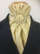 HHD 'The Lucy' in Gold Silk Pretied Euro Stock Tie with a Gold Rhinestone Slider