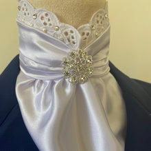 HHD Dressage Euro Stock Tie ‘Chloe’ with Lace Swarovski Crystals & Pearls