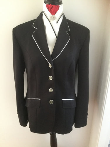 HHD Show Riding Dressage Stretch Jacket Navy Blue or Black with  Silver